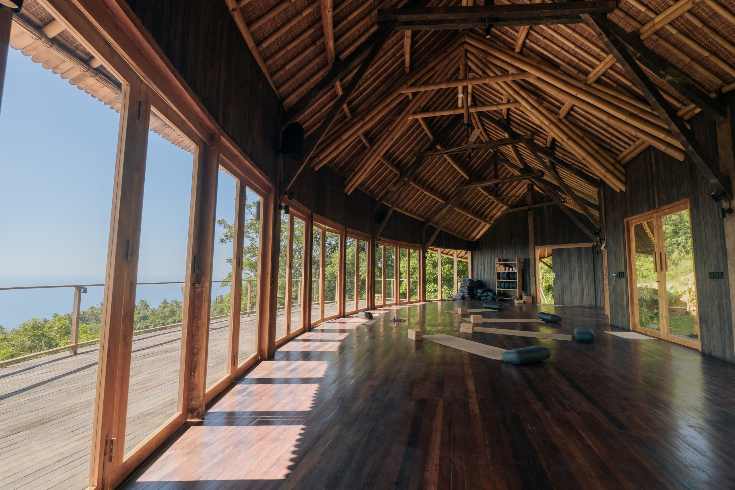Natural architecture and planted paths at Bumi Cinta